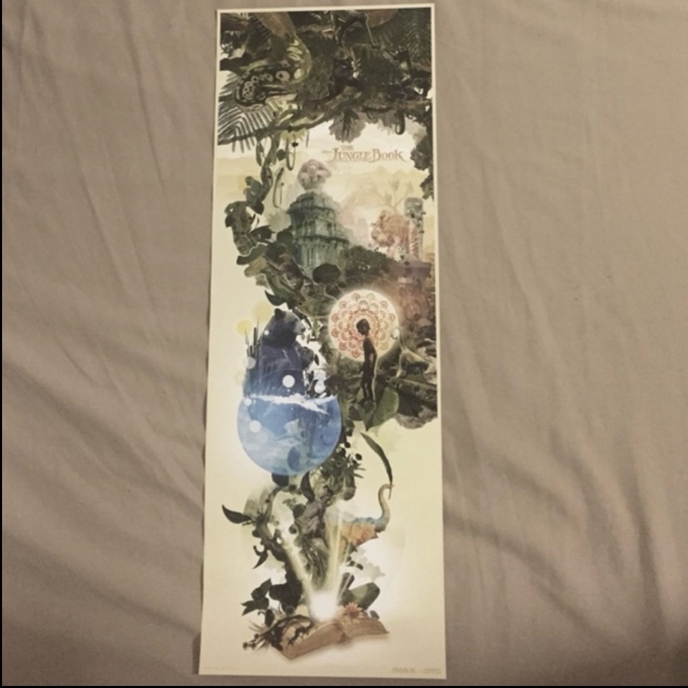 Jungle Book Long Scroll Movie Poster NEW 7.5x22 2016 Disney ORIGIN Theatrical